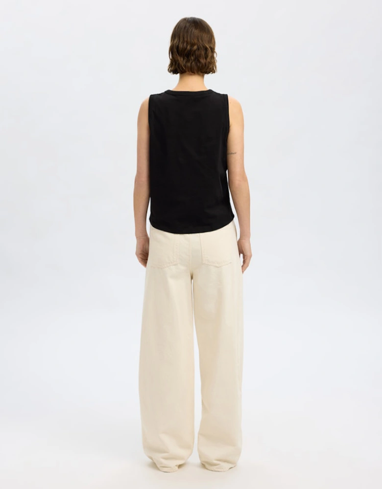 Femme Essential Sleeveless Boxy Tank Top Black