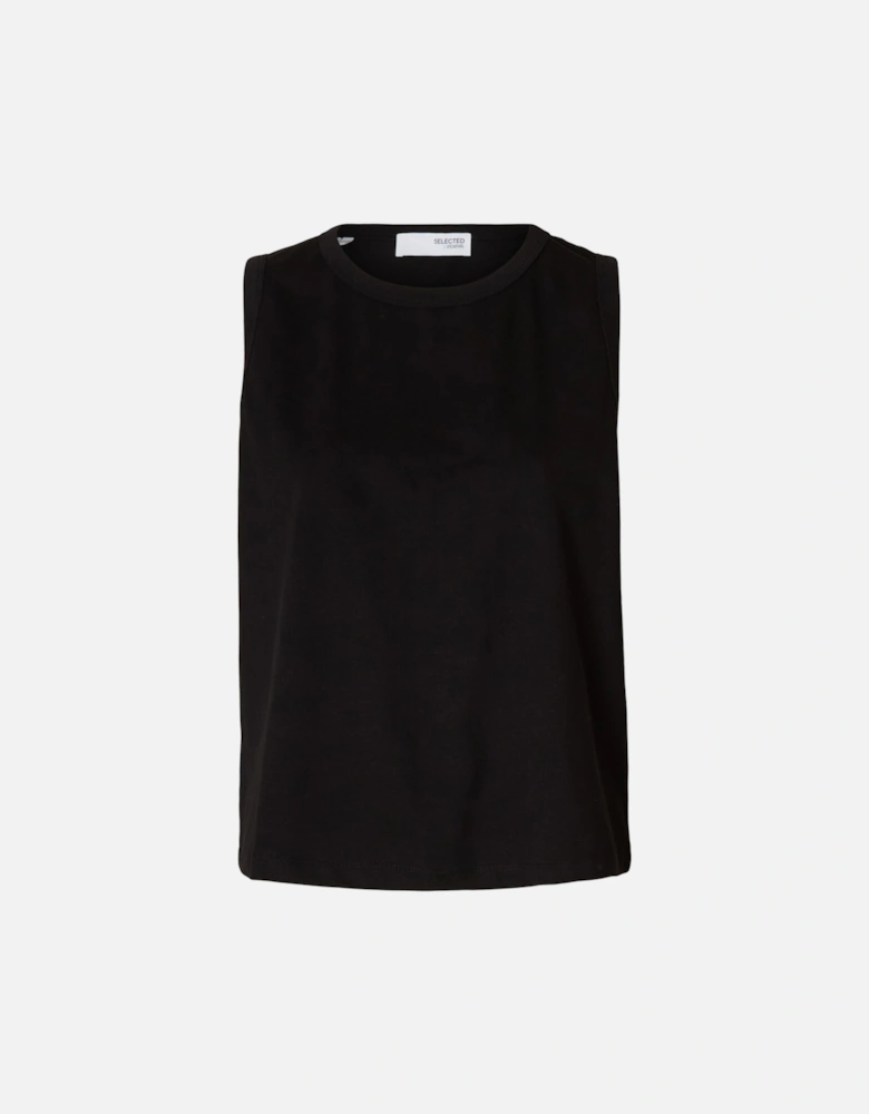 Femme Essential Sleeveless Boxy Tank Top Black
