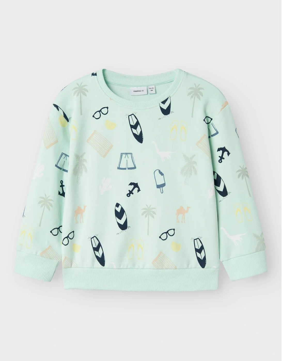 Mini Boy's Jerome Sweatshirt Honeydew, 4 of 3