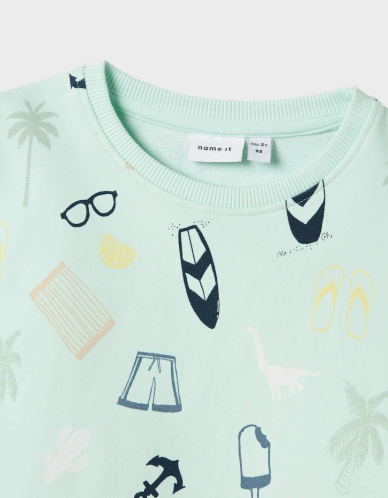 Mini Boy's Jerome Sweatshirt Honeydew