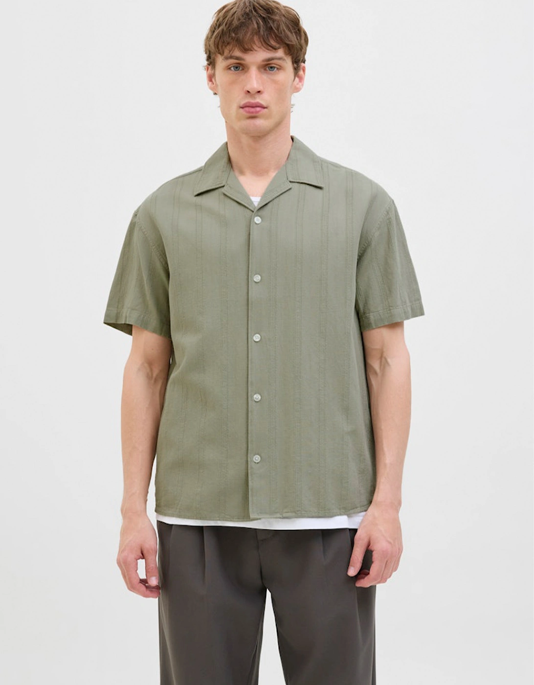 Premium Montana Dobby Resort Short Sleeve Shirt Dried Sage, 8 of 7