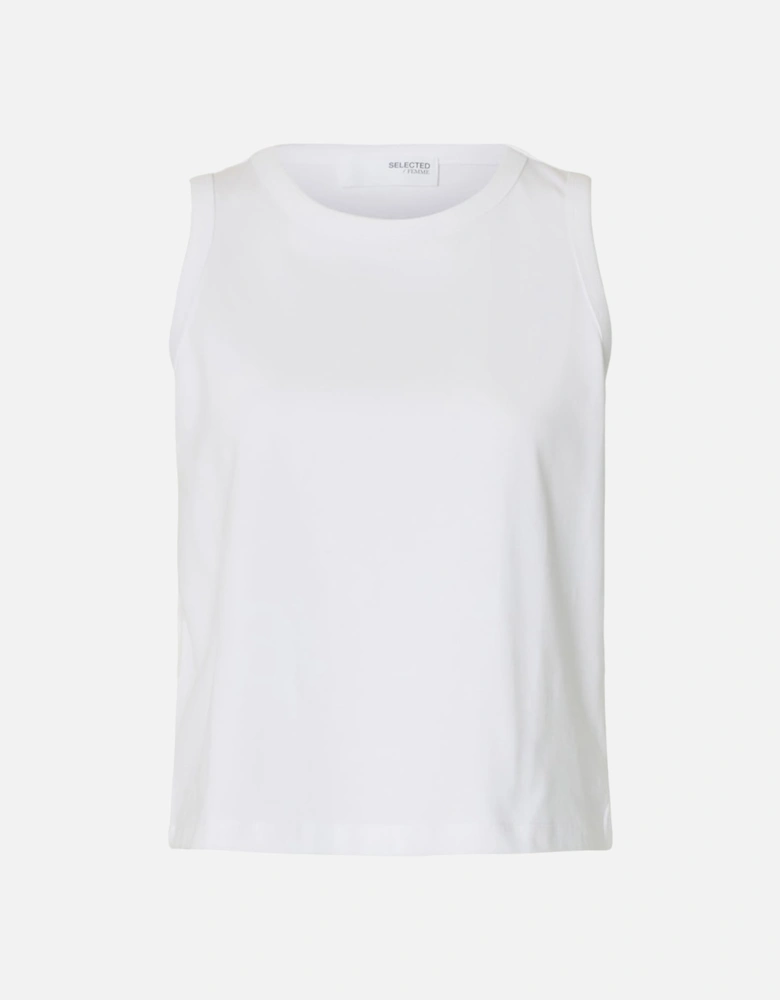 Femme Essential Sleeveless Boxy Tank Top Bright White
