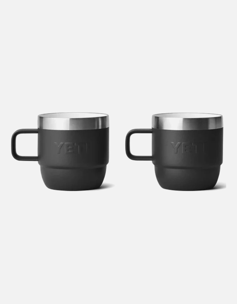 Espresso 6oz Mug 2 Pack Black