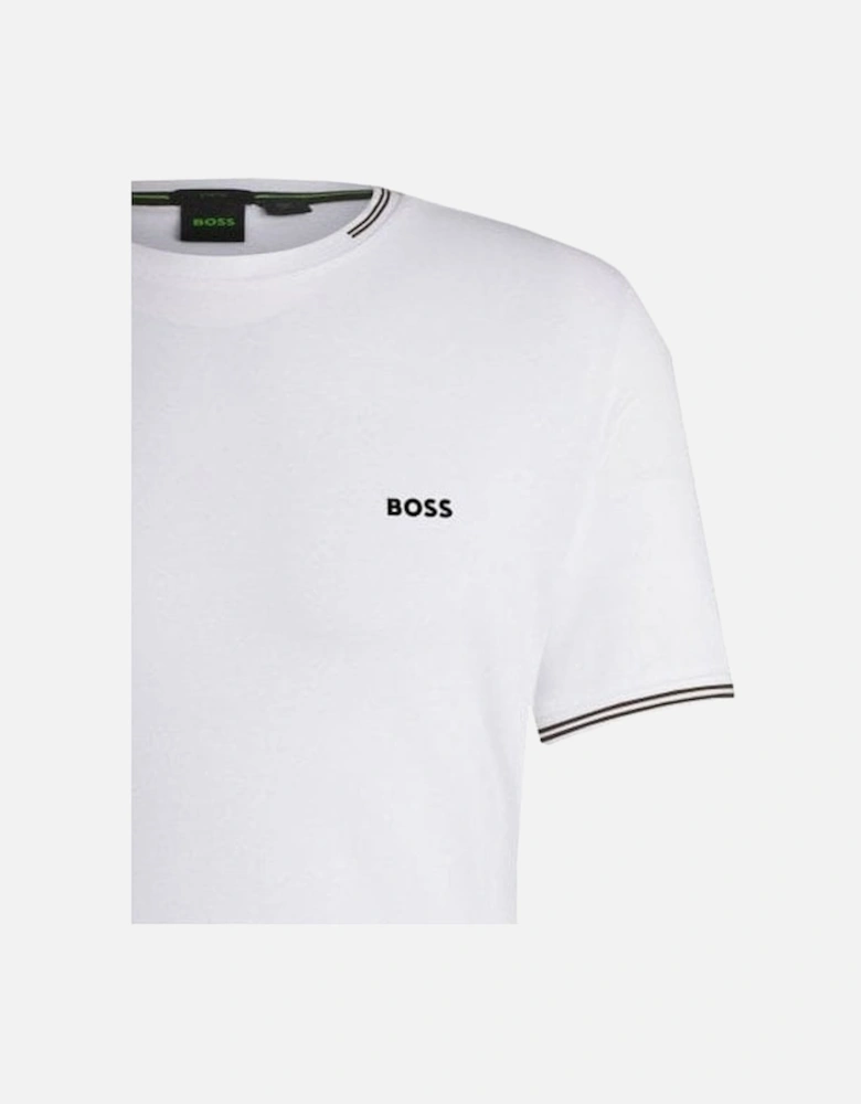 Men's White Regular Fit Taul T-shirt.