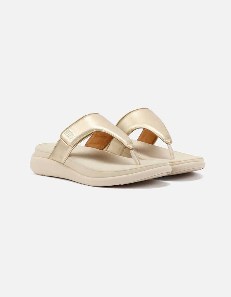 F-Mode Go Adjustable Flatform Women's Platino Sandals