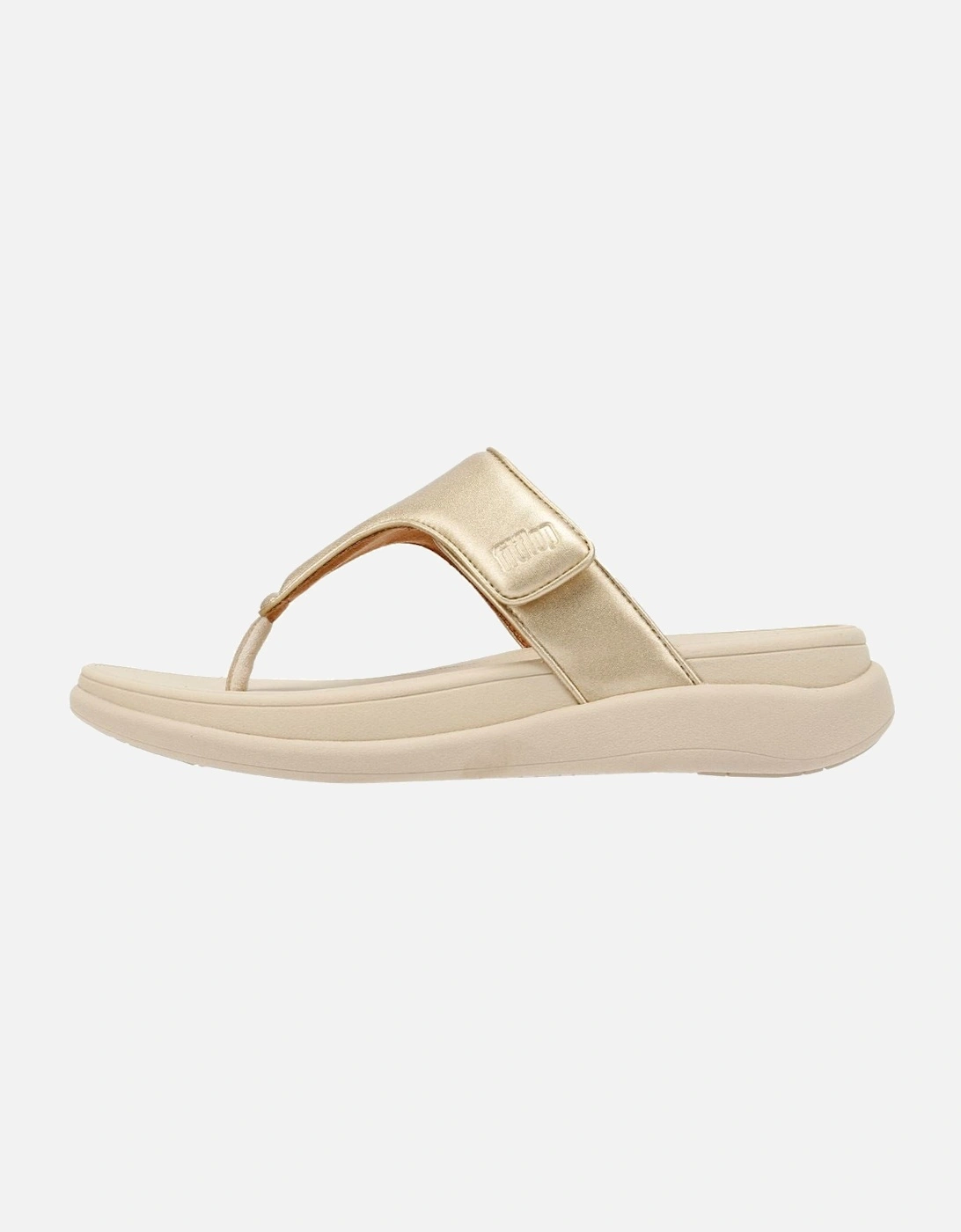 F-Mode Go Adjustable Flatform Women's Platino Sandals