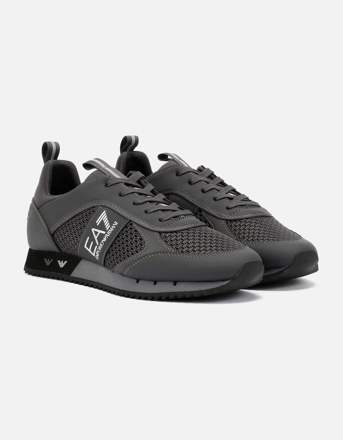 XK050 Men's Black/Silver Trainers, 9 of 8