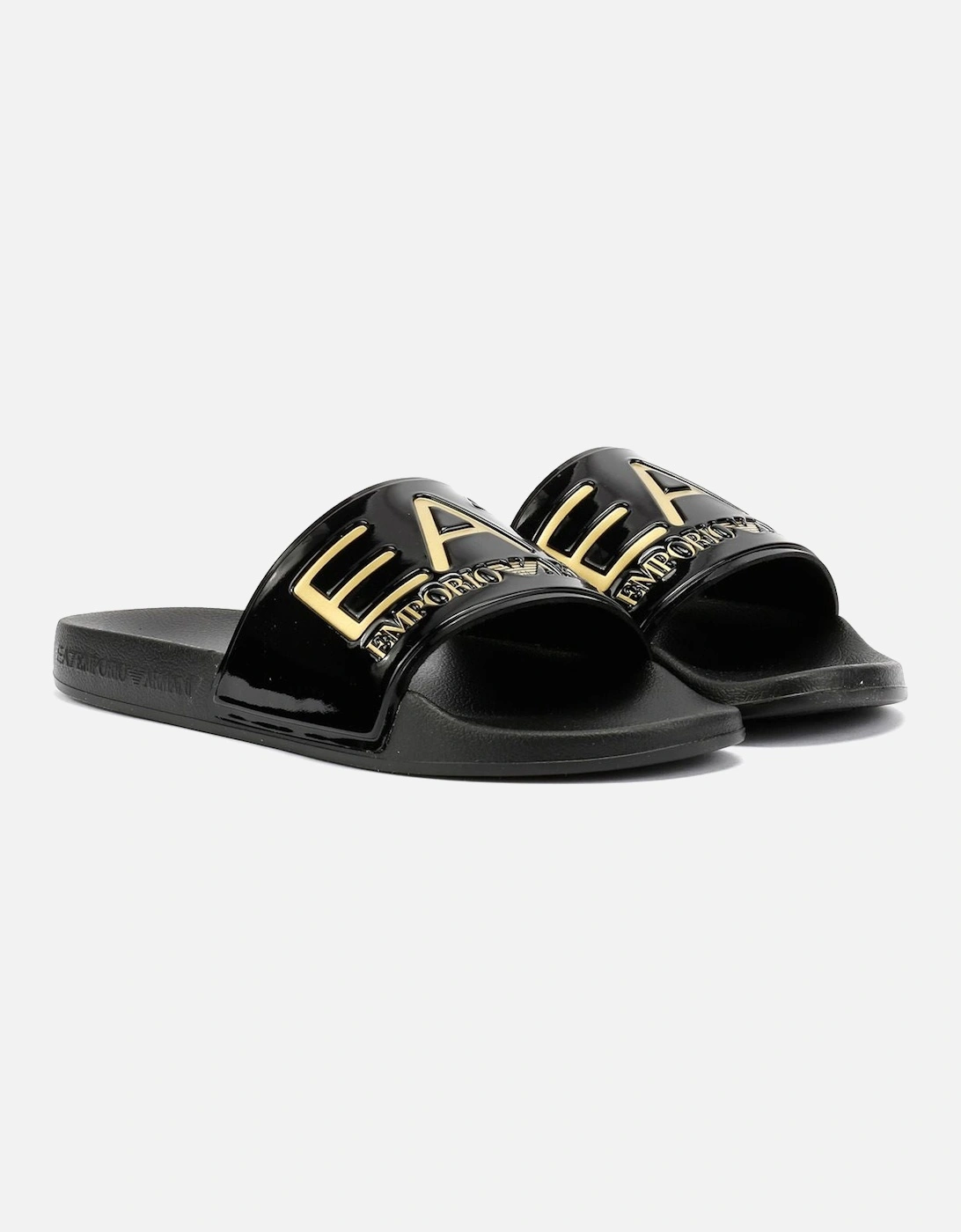 Water Sports Men's Black/Gold Slides, 9 of 8