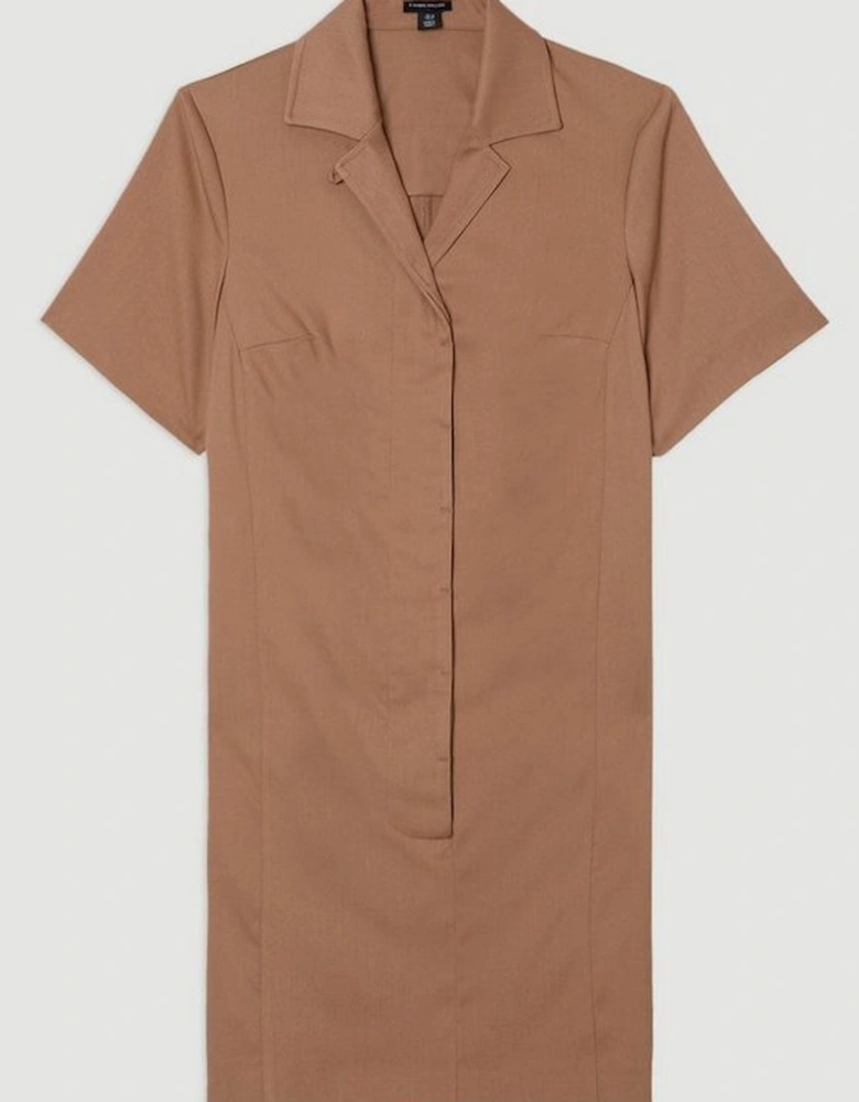Soft Structured Tailored Shirt Mini Dress