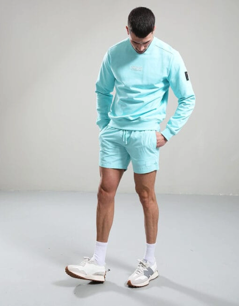 Siren Box Crewneck Sweatshirt - Aqua