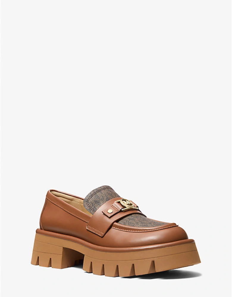 Mandy Leather and Signature Logo Platform Loafer