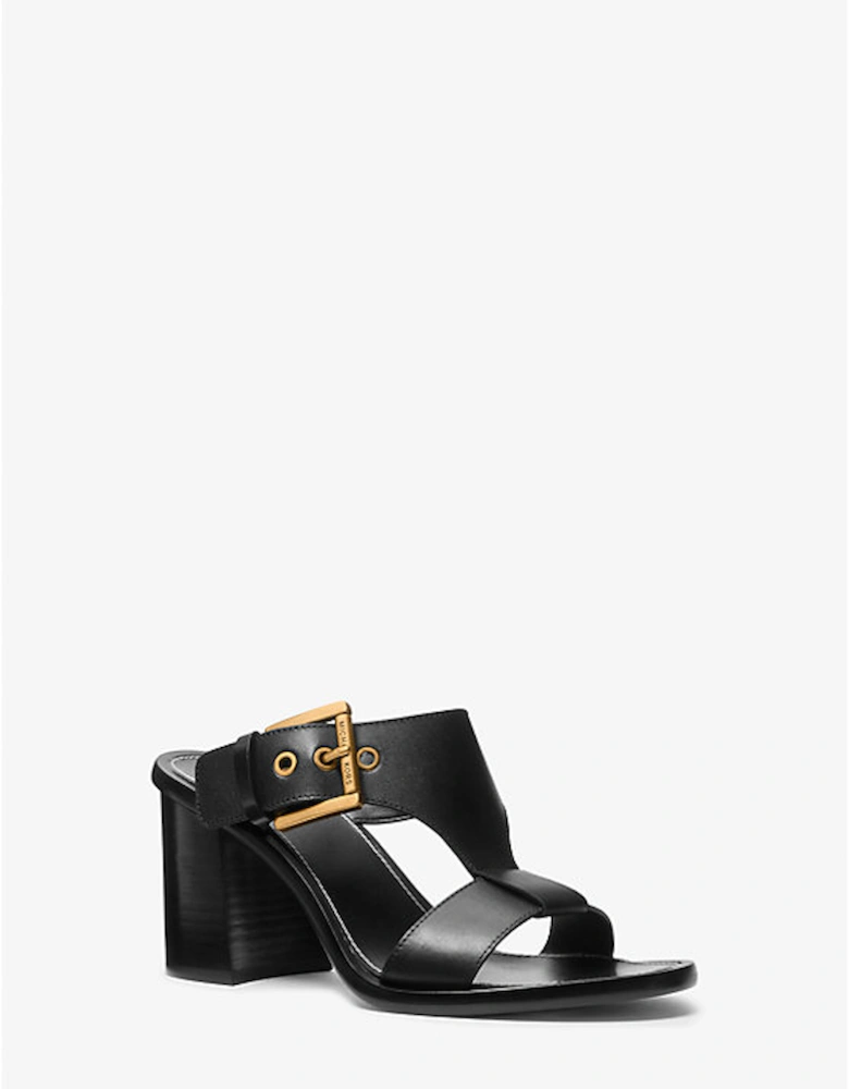 Irene Leather Block Heel Sandal