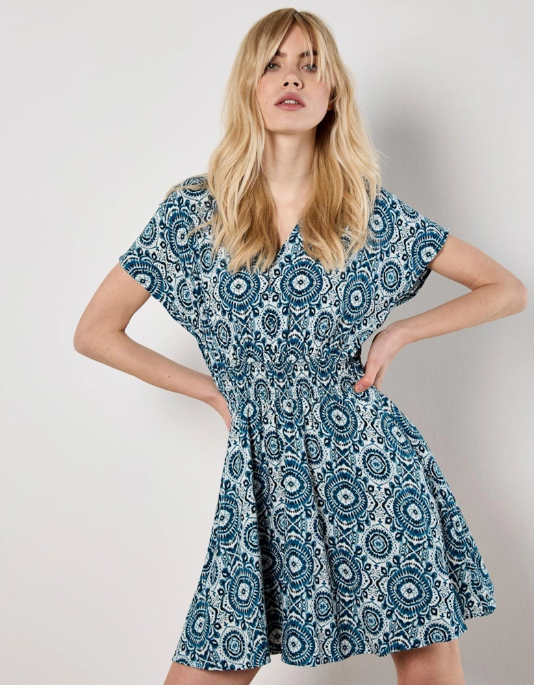 Batik Kaleidoscope V Nk Mini Dress