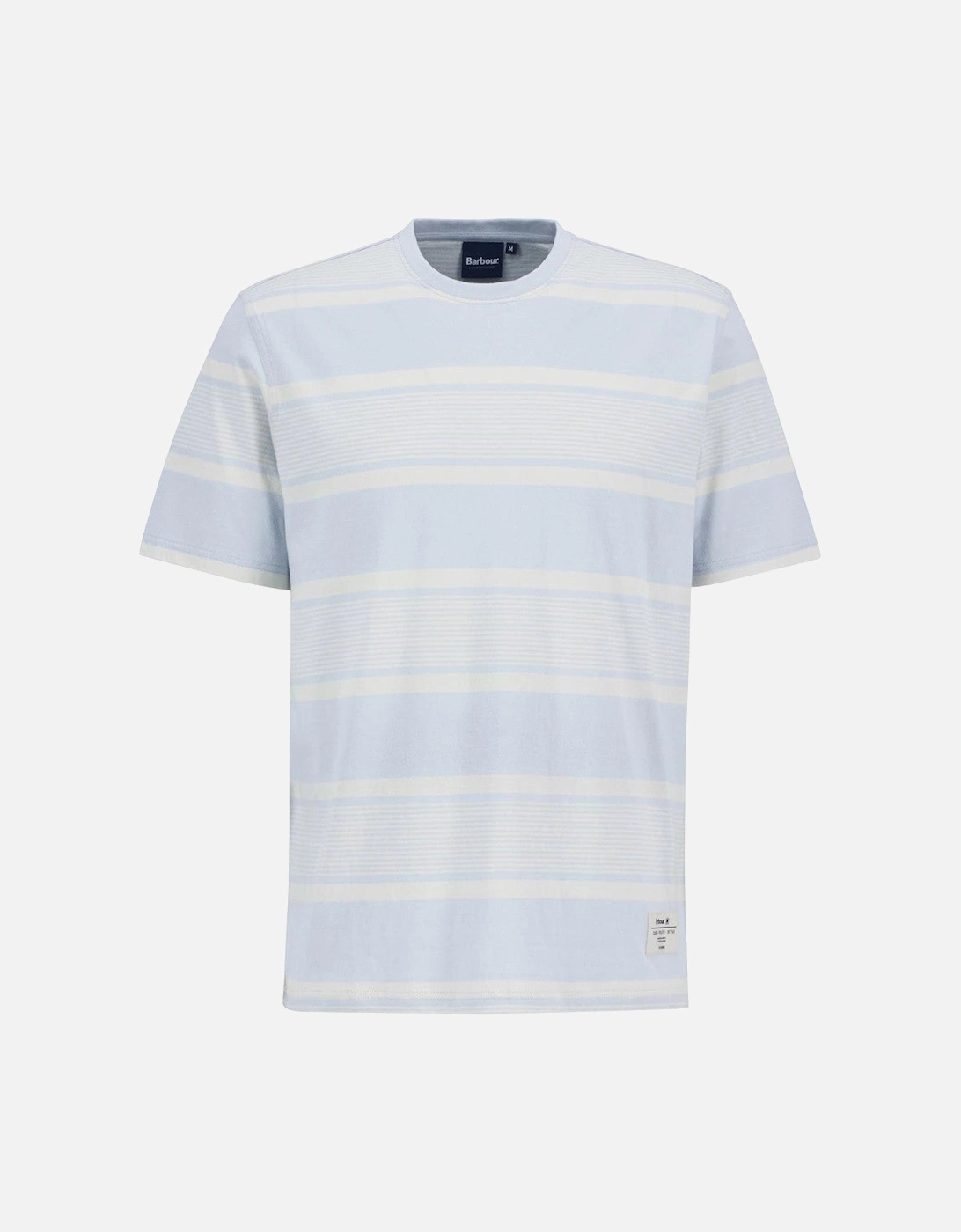 Spilman Stripe T-Shirt BU28 Bleached Blue, 6 of 5