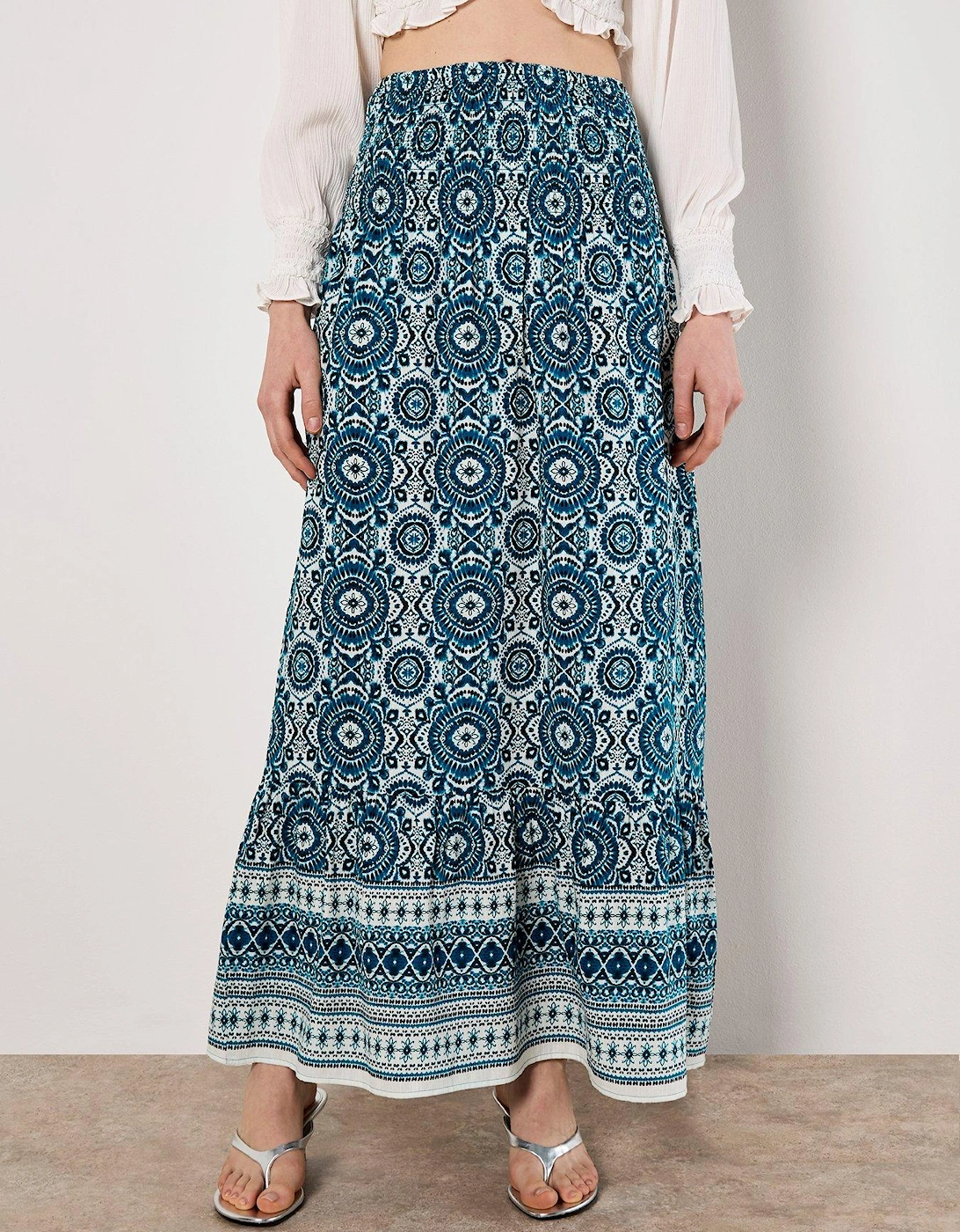 Batik Kaleidoscope Border Skirt - Blue, 2 of 1