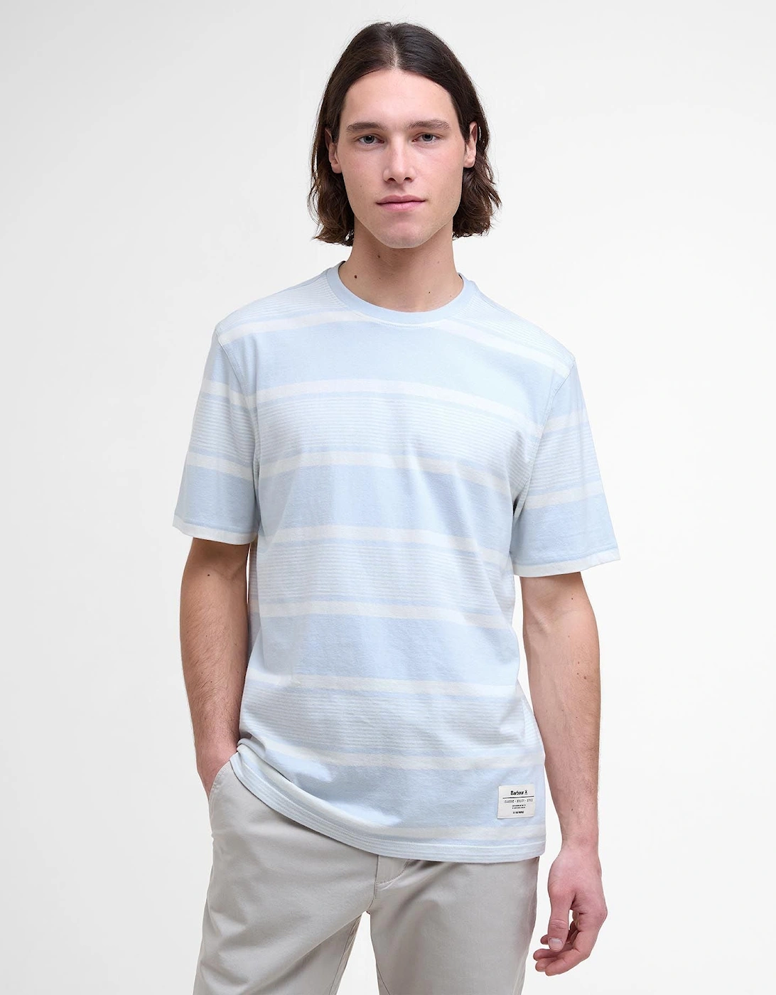 Spilman Stripe T-Shirt BU28 Bleached Blue
