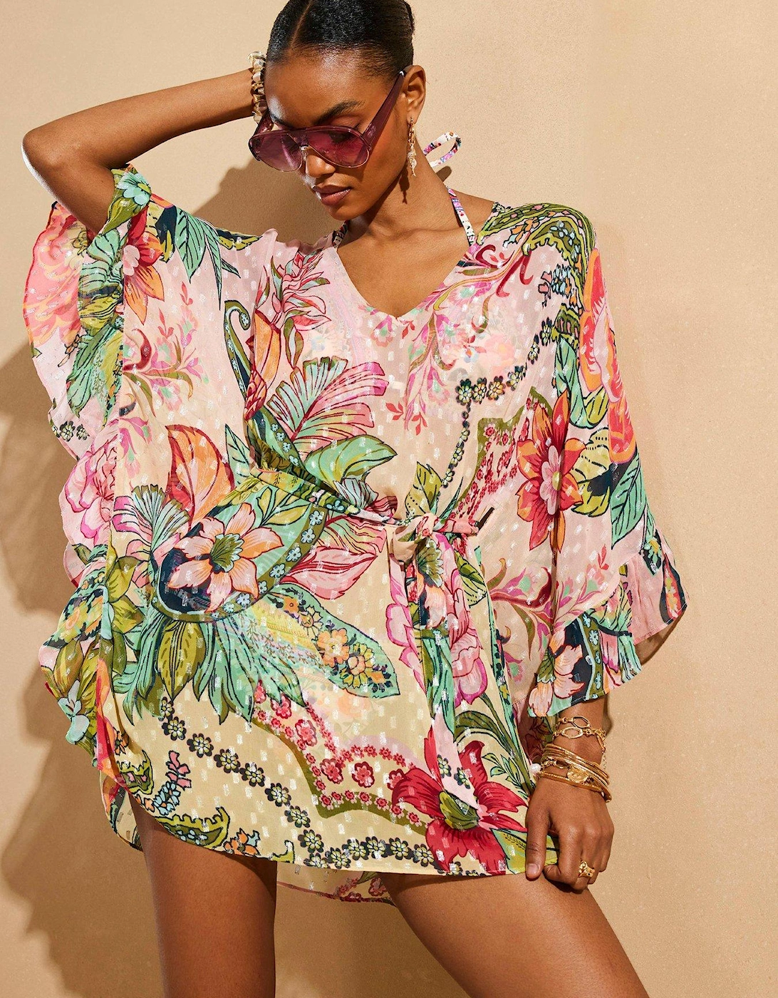 Del Maar Floral Tunic Dress - Pink, 2 of 1