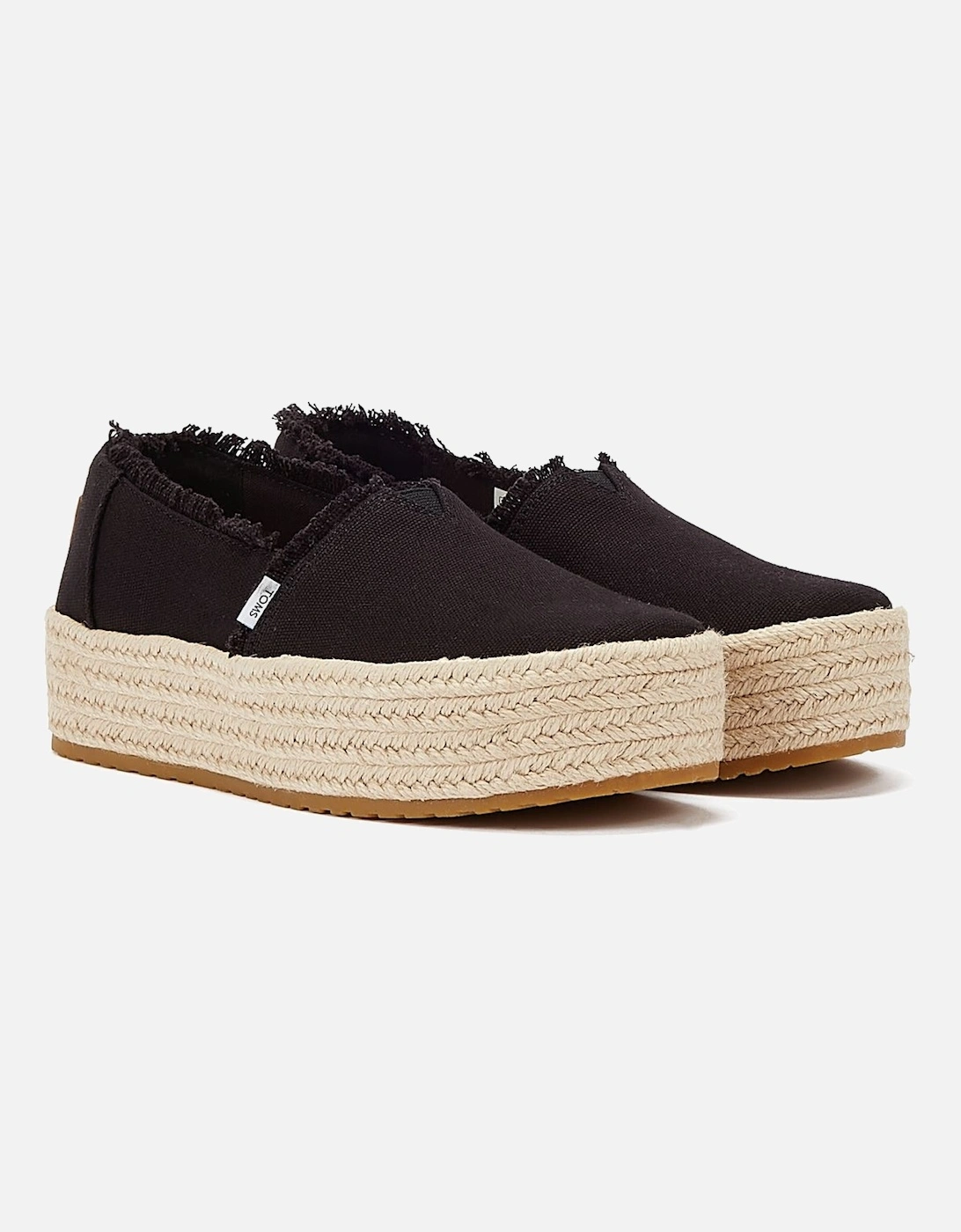 Women's TOMS Canvas Valencia Women's Black Espadrilles - Size: 4