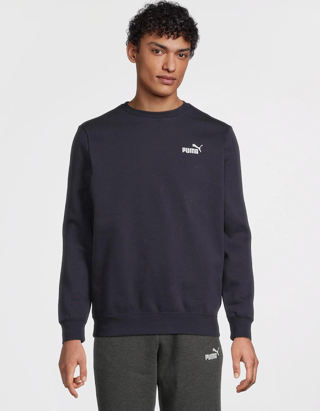 Mens Essential Small No 1 Logo Crew - New Navy, 2 of 1