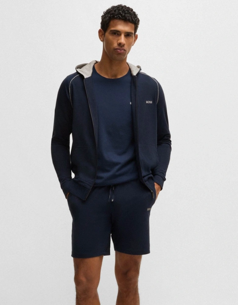 BOSS Orange Mix&Match Mens Stretch-Cotton Zip-Up Hoodie with Embroidered Logo