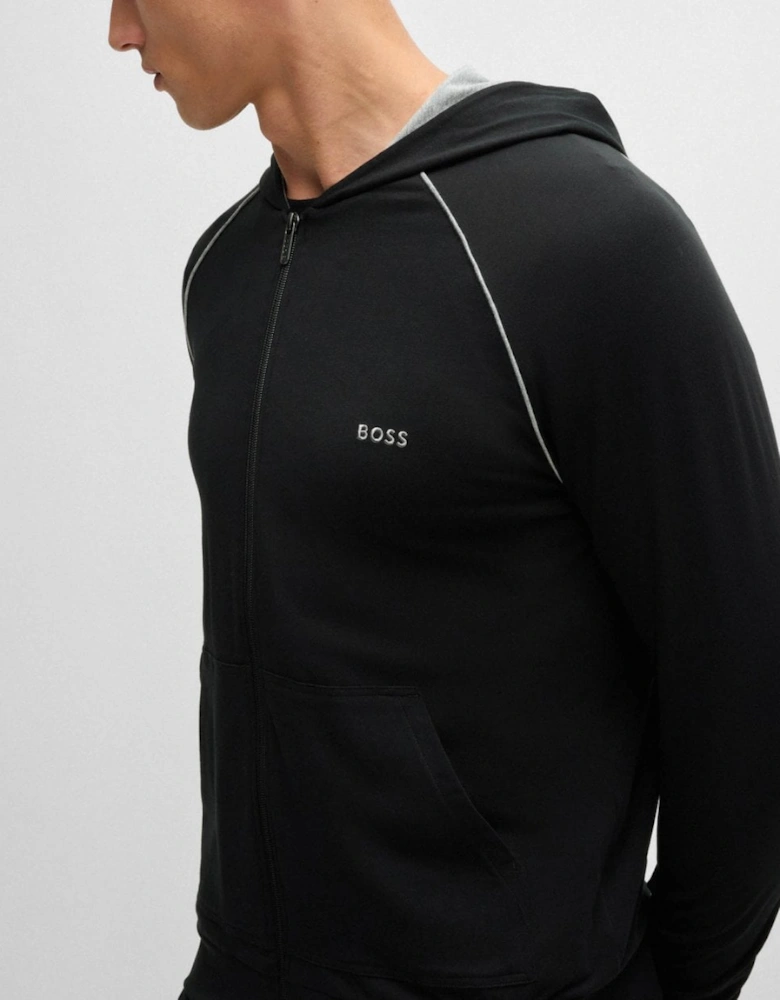 BOSS Orange Mix&Match Mens Stretch-Cotton Zip-Up Hoodie with Embroidered Logo