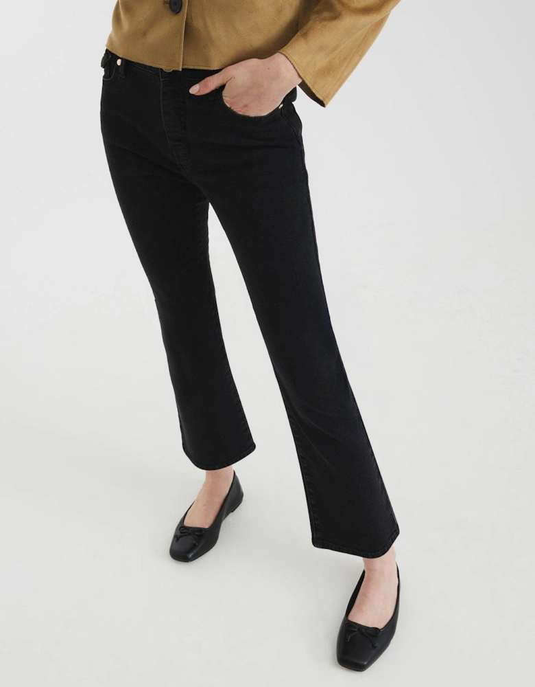Crop Bootcut Jeans - Black