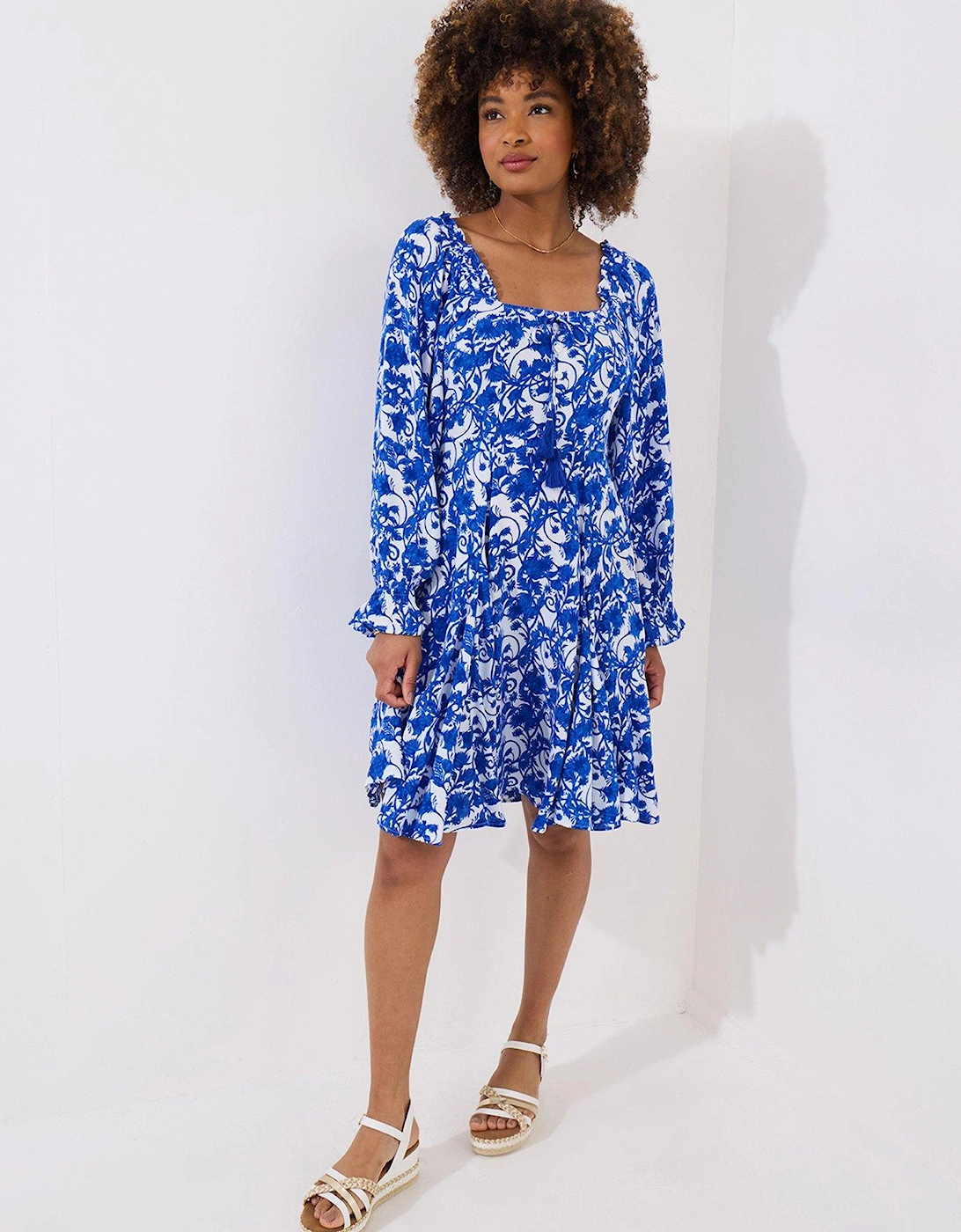 Grecian Dreams Short Dress - Blue, 2 of 1