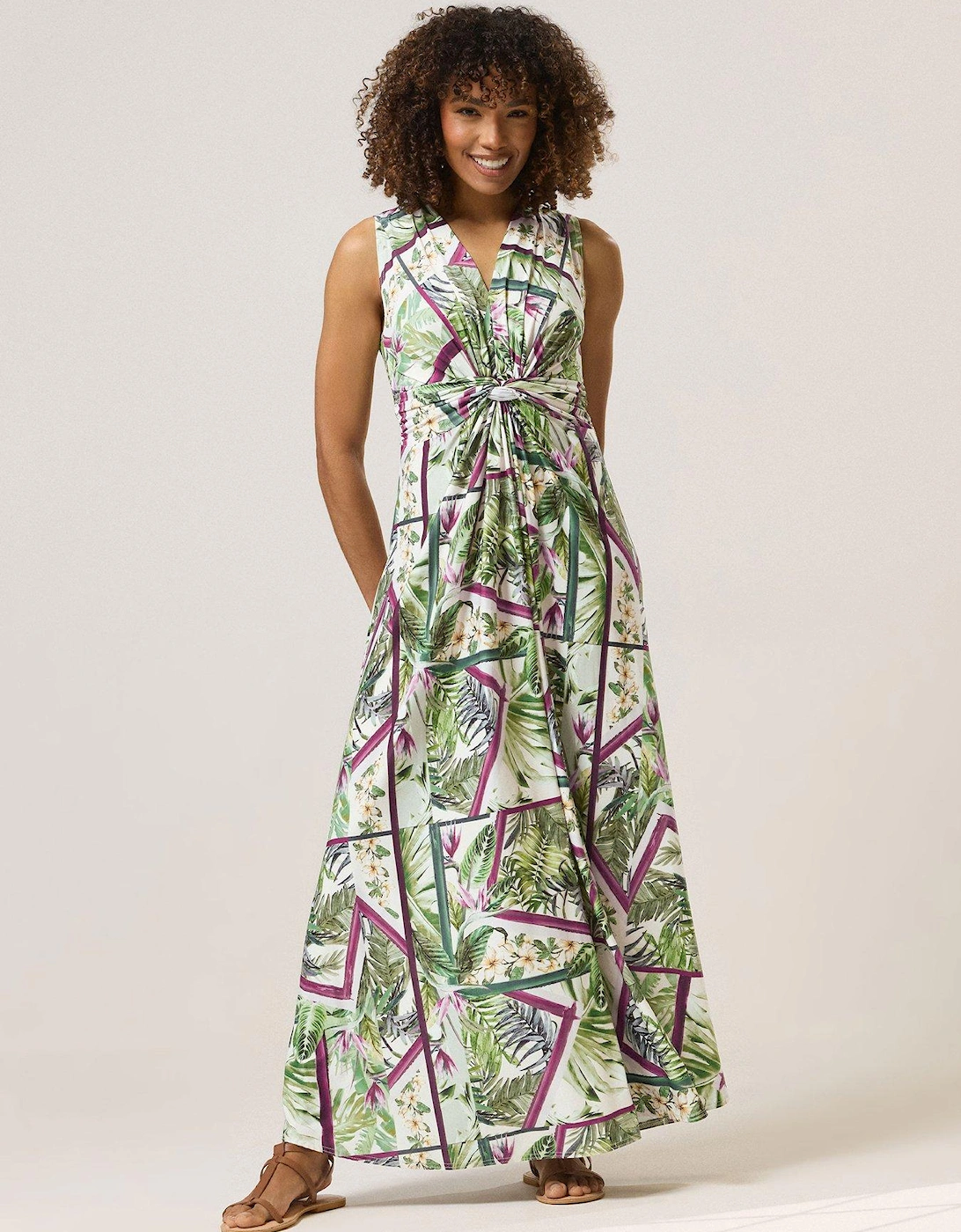 Tropical Twist Front Sleeveless Maxi, 2 of 1