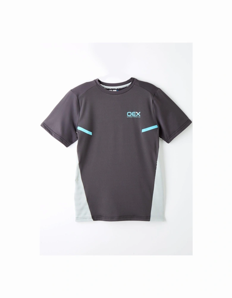 Junior Flash Tee Shirt - Charcoal