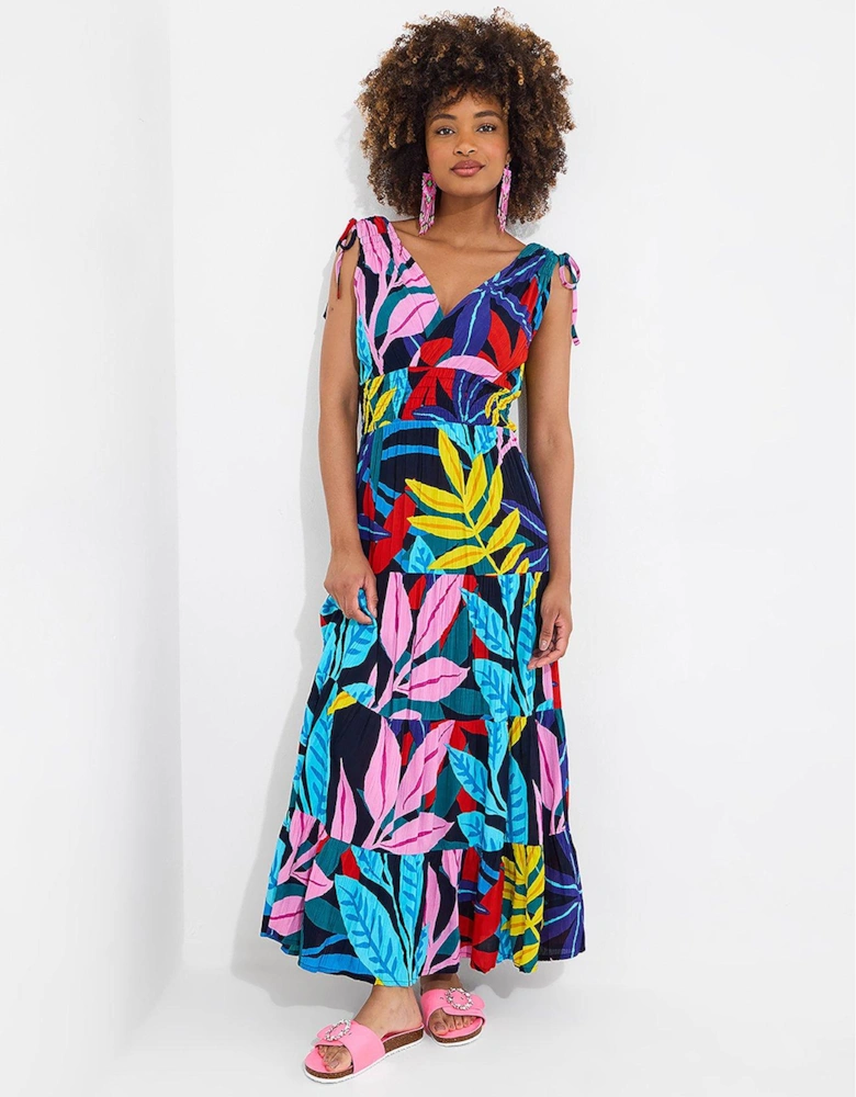 Petite Yazmin Tie Shoulder Maxi Dress - Multi