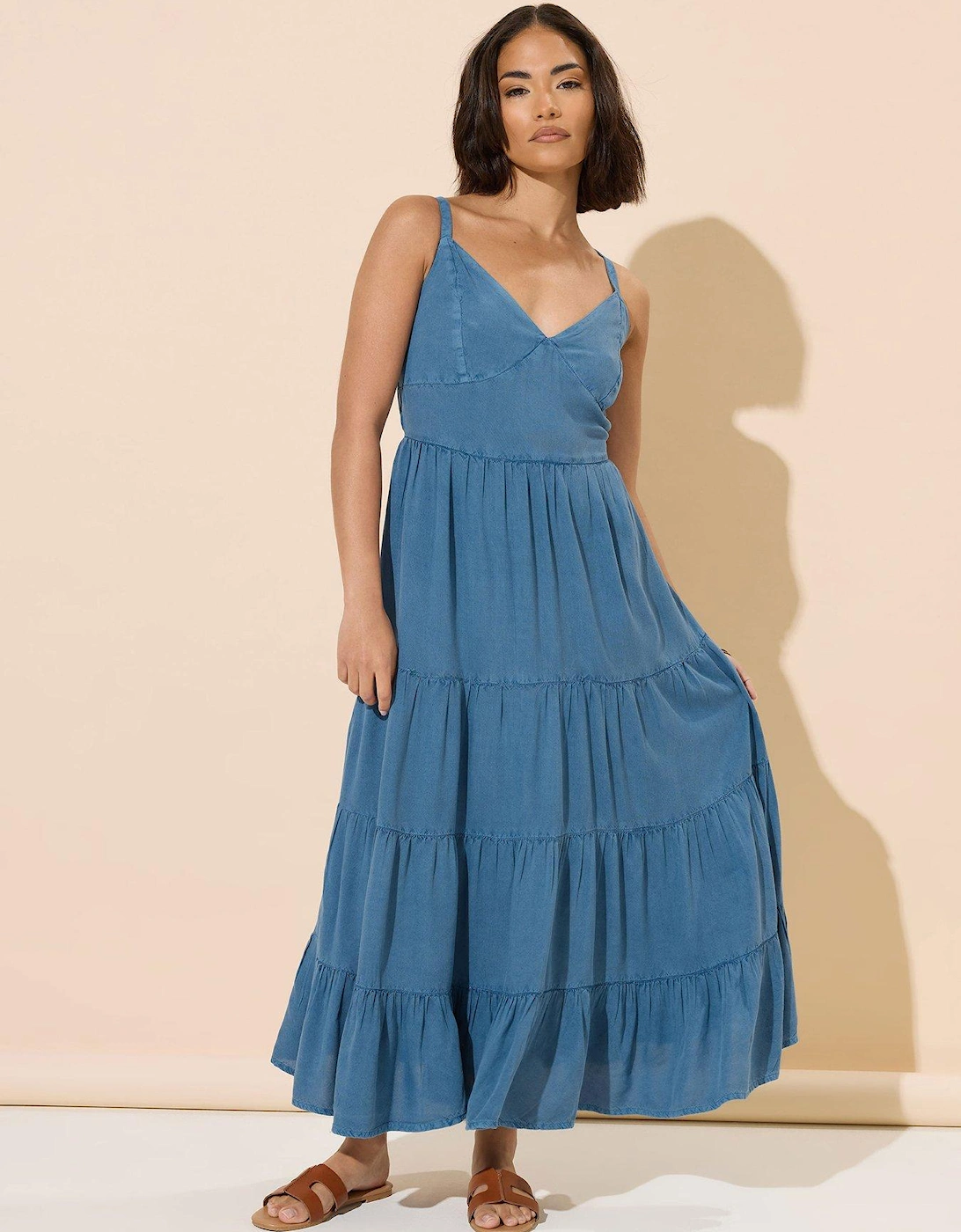 Acid Wash Tie Back Tiered Drs, 2 of 1