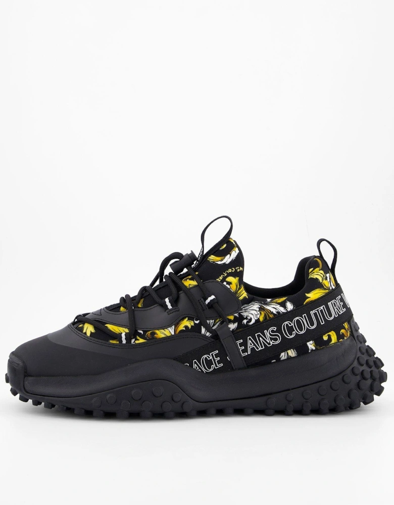 Barocco Neoprene Logo Trainers - Black