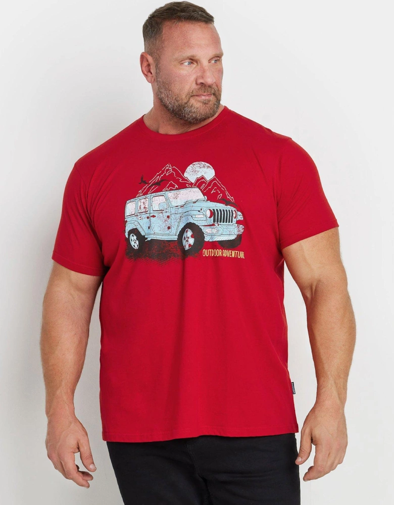 Mountain Jeep T-Shirt - Red