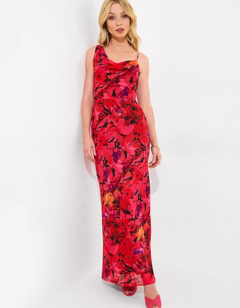 Petite Avril Printed Maxi Dress - Red