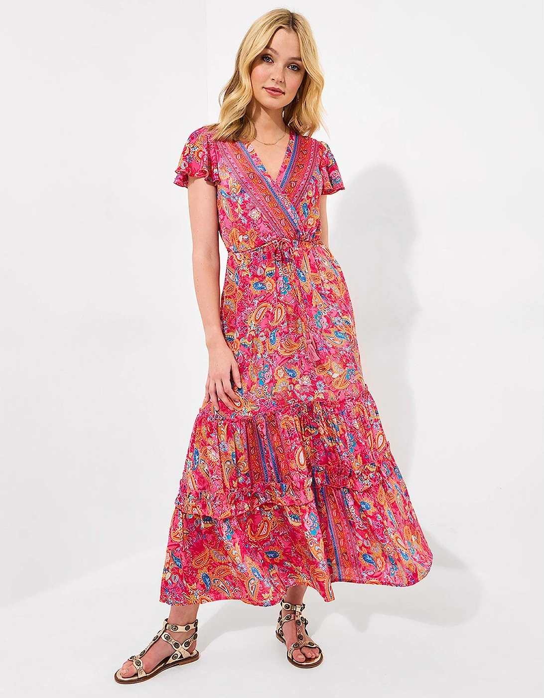 Fabulous Fiesta Printed Maxi Dress - Pink, 2 of 1