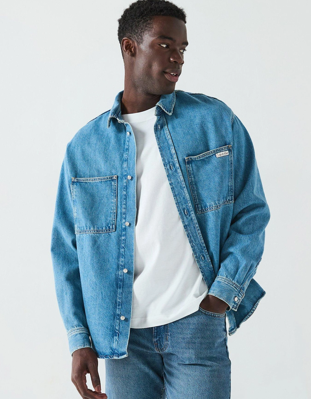 Relaxed Denim Long Sleeve Shirt - Blue, 2 of 1