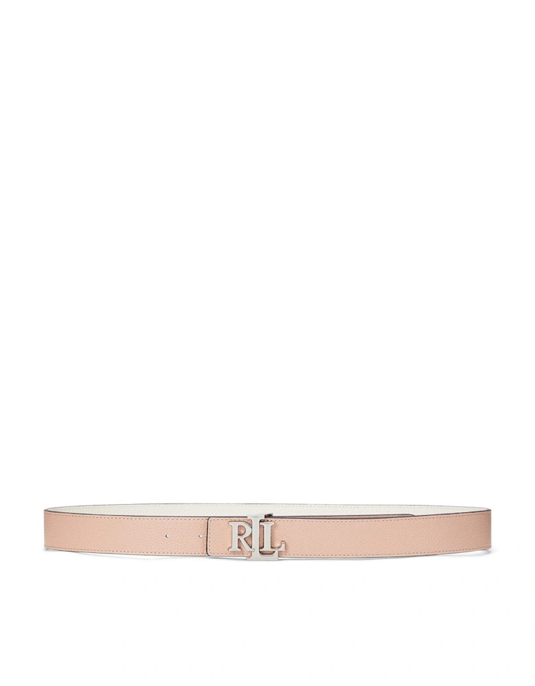 Leather Skinny Belt - Pink