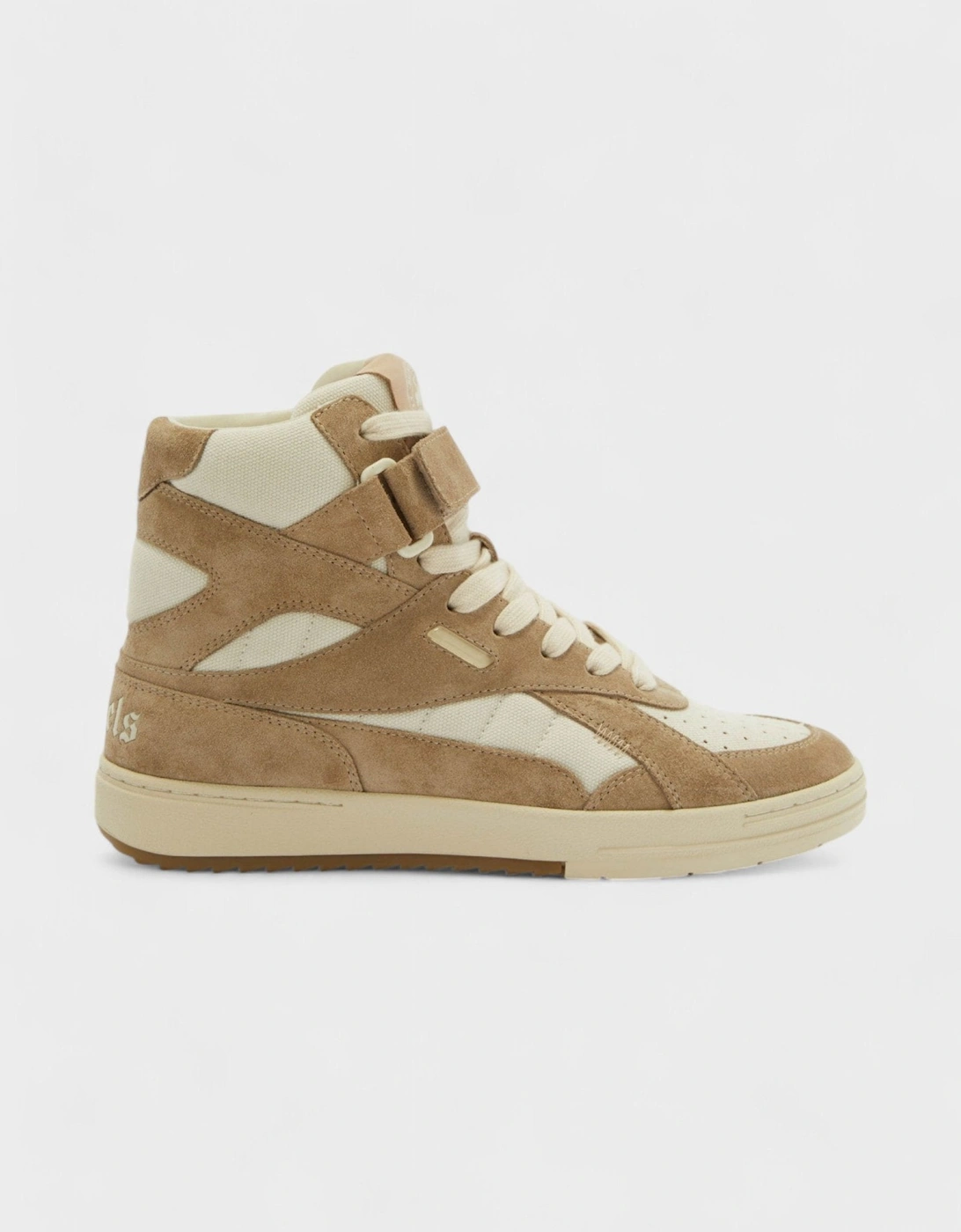 High Top University Leather Suede Sneakers Beige, 6 of 5