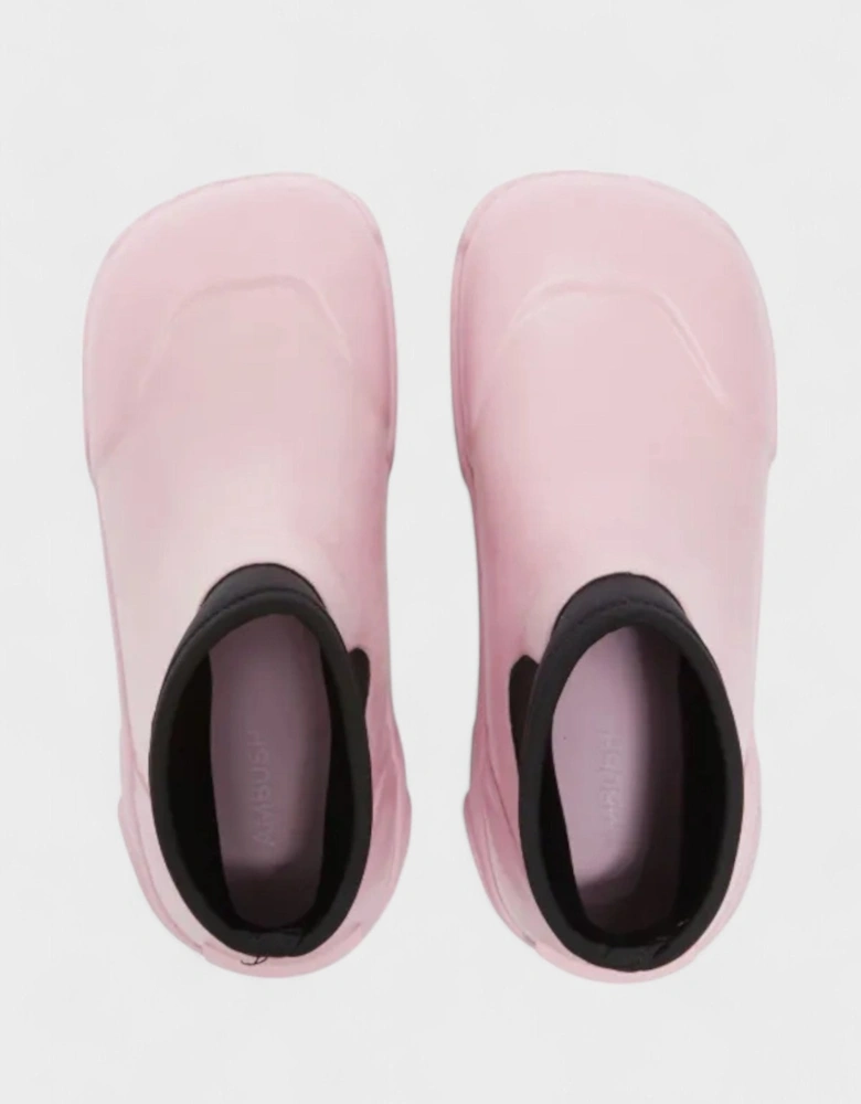 Rubber Boot Pink Black