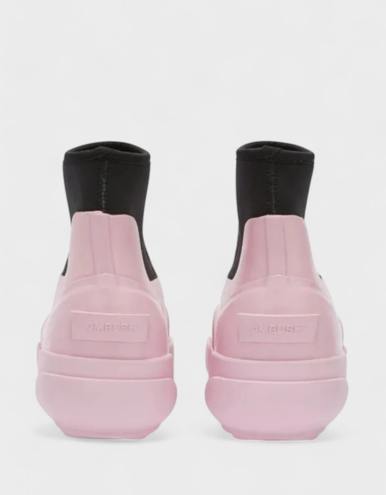 Rubber Boot Pink Black