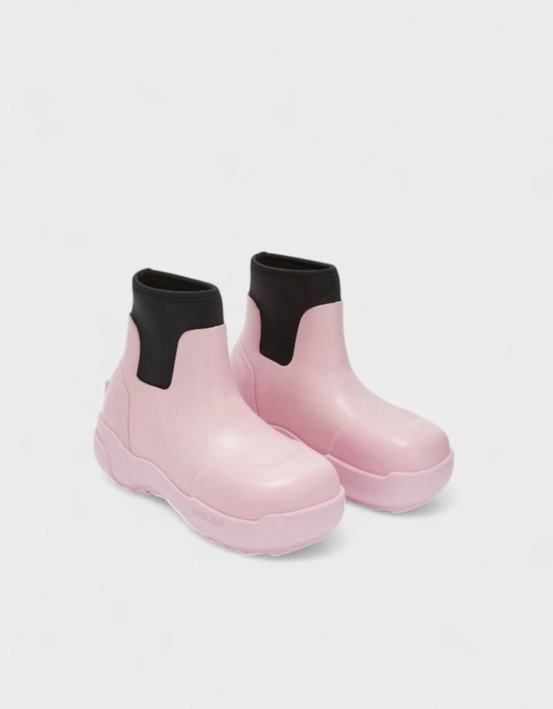 Rubber Boot Pink Black