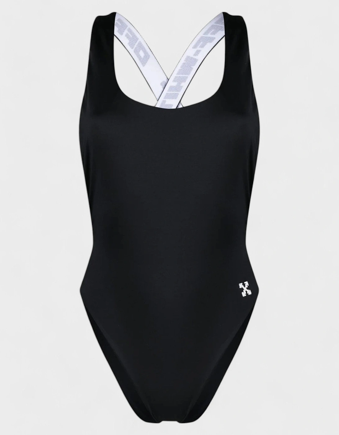 Off White Logo Band Swimsuit Black, 4 of 3