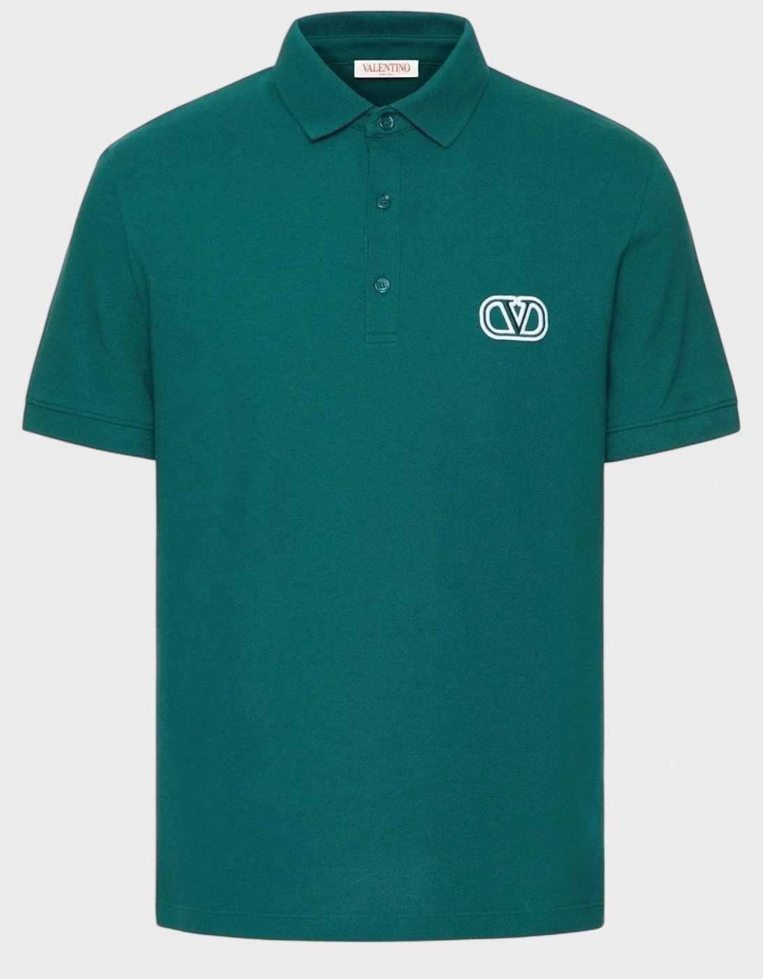 Embroidered Logo Polo Shirt Green, 6 of 5
