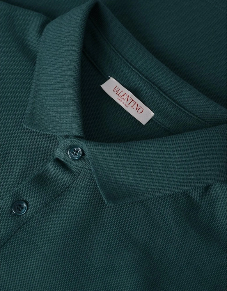 Embroidered Logo Polo Shirt Green