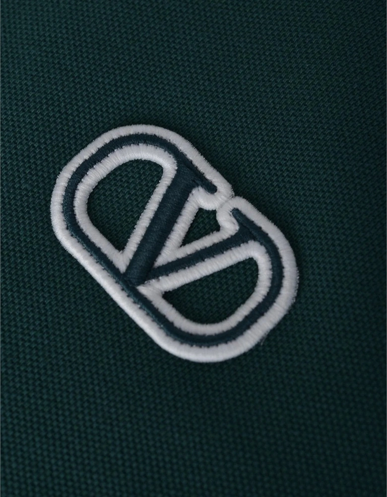 Embroidered Logo Polo Shirt Green