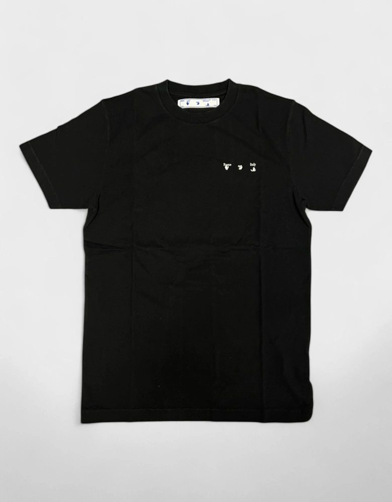 Clouds Slim Short Sleeve T Shirt Black