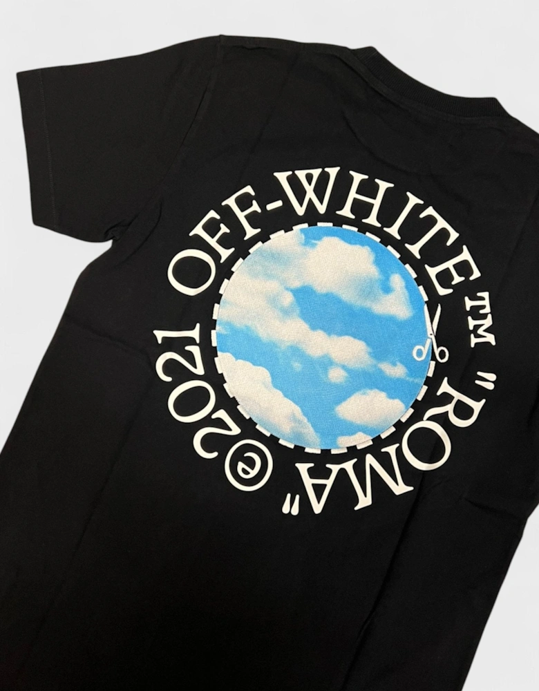 Clouds Slim Short Sleeve T Shirt Black