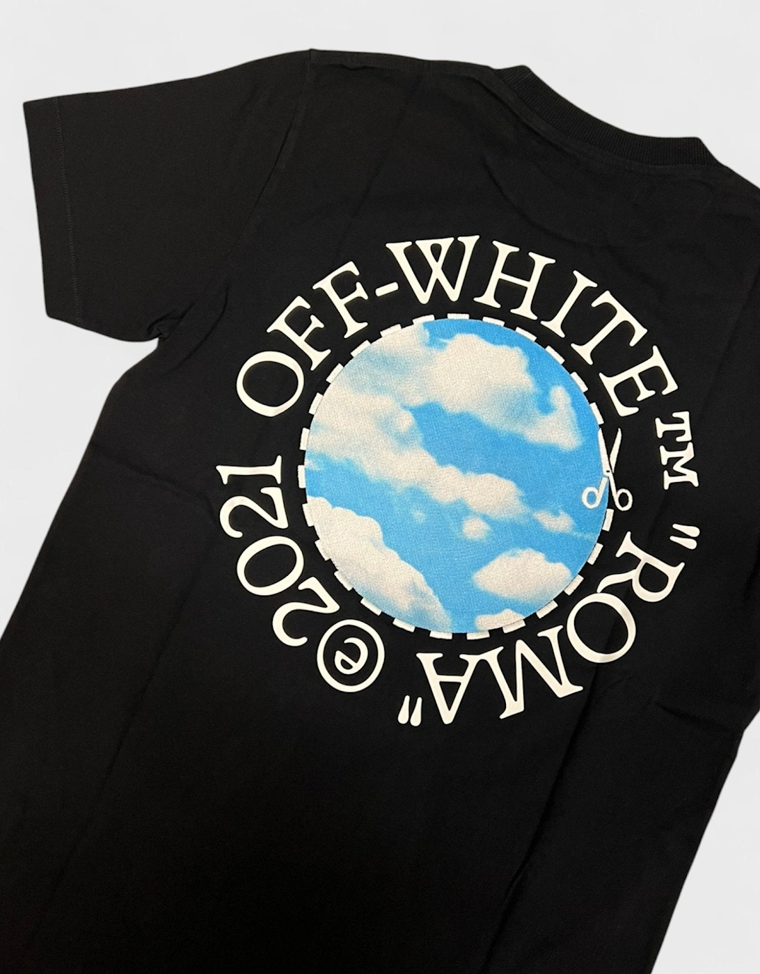 Clouds Slim Short Sleeve T Shirt Black