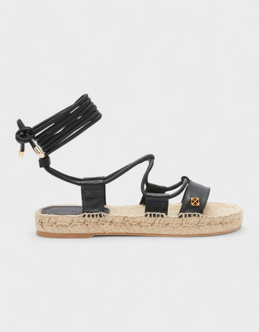 Lace Up Espadrillas Black, 6 of 5