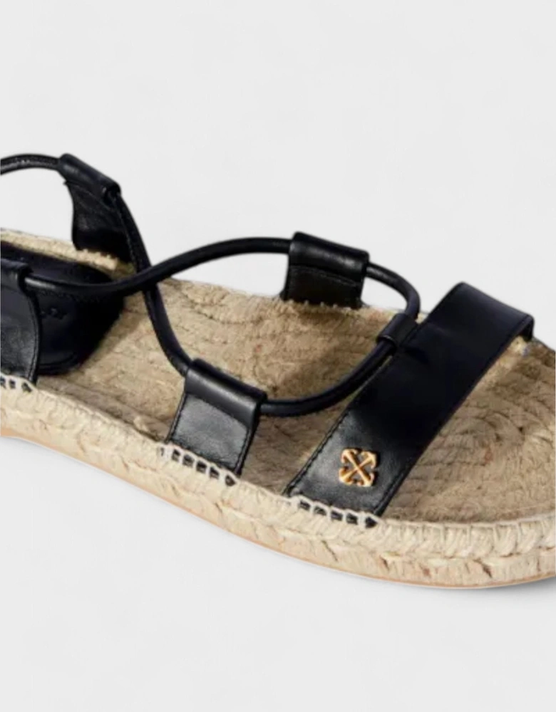 Lace Up Espadrillas Black
